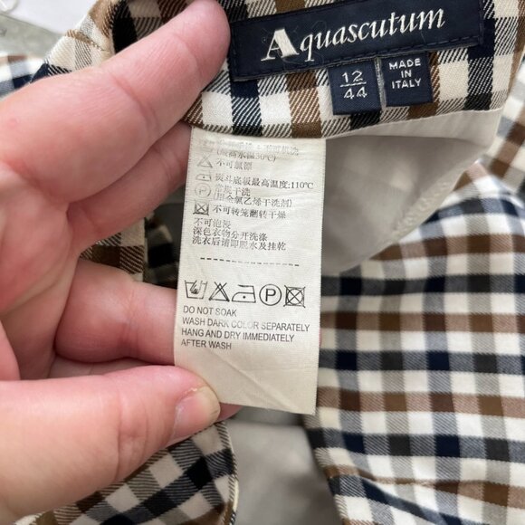 Aquascutum London Plaid Gingham Pencil Skirt Straight - Picture 7 of 8